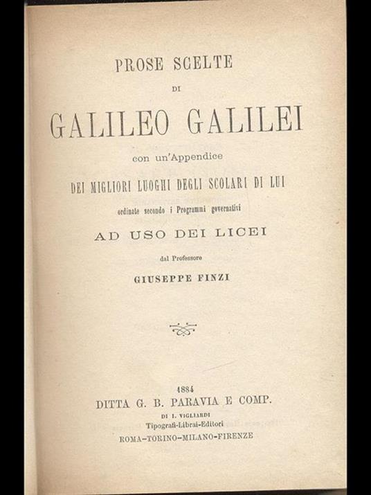 Prose scelte - Galileo Galilei - 3