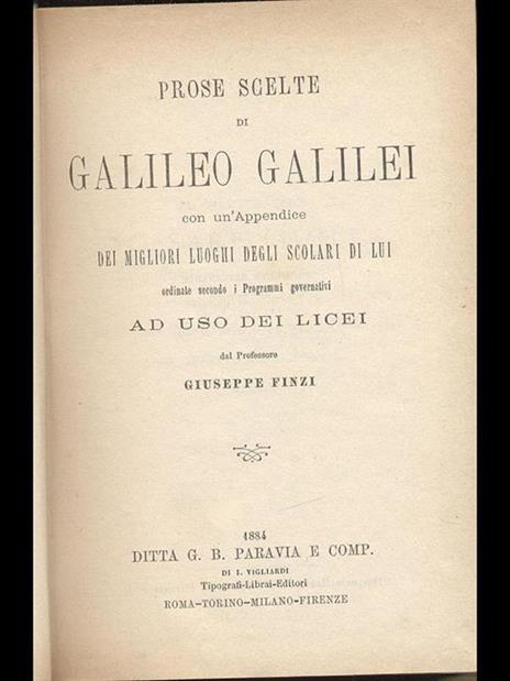 Prose scelte - Galileo Galilei - 7