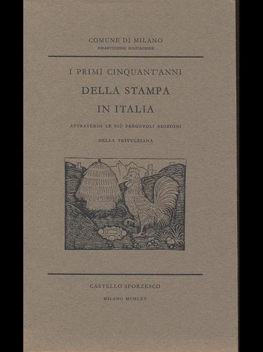 I primi cinquant'anni della stampa in Italia - copertina