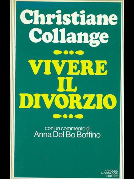 Vivere il divorzio - Christiane Collange - copertina