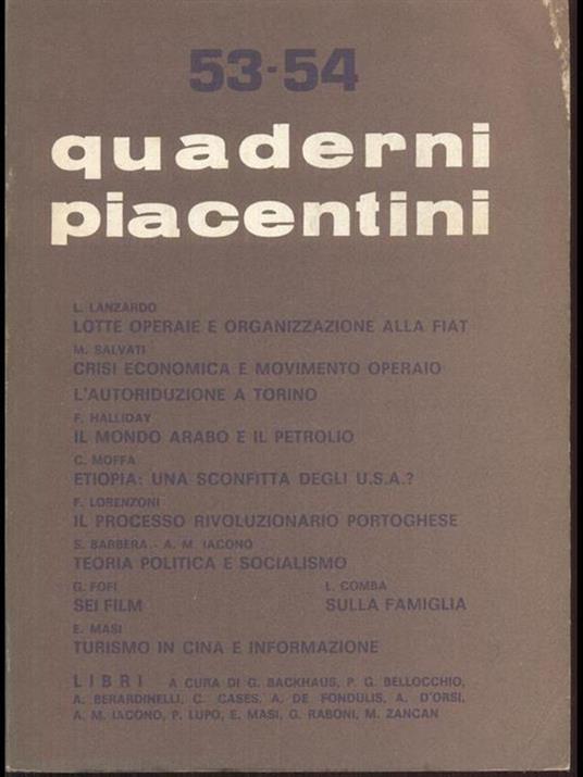 Quaderni piacentini 53-54 - copertina