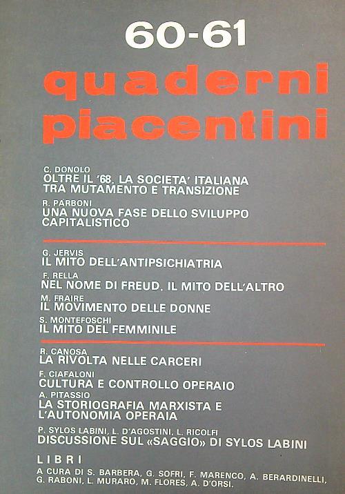 Quaderni piacentini 60-61