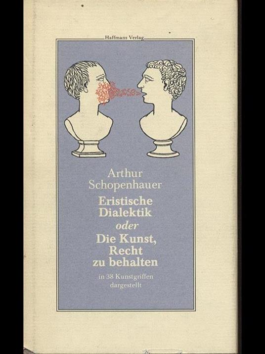 Eristische Dialektik - Arthur Schopenhauer - copertina