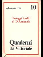Carteggi inediti di D'Annunzio - Quaderni del Vittoriale n10