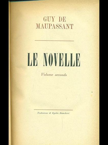 Le novelle Vol. 2 - Guy de Maupassant - copertina