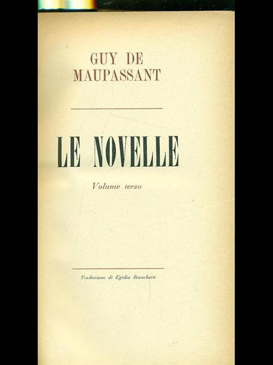 Le novelle Vol. 3 - Guy de Maupassant - copertina