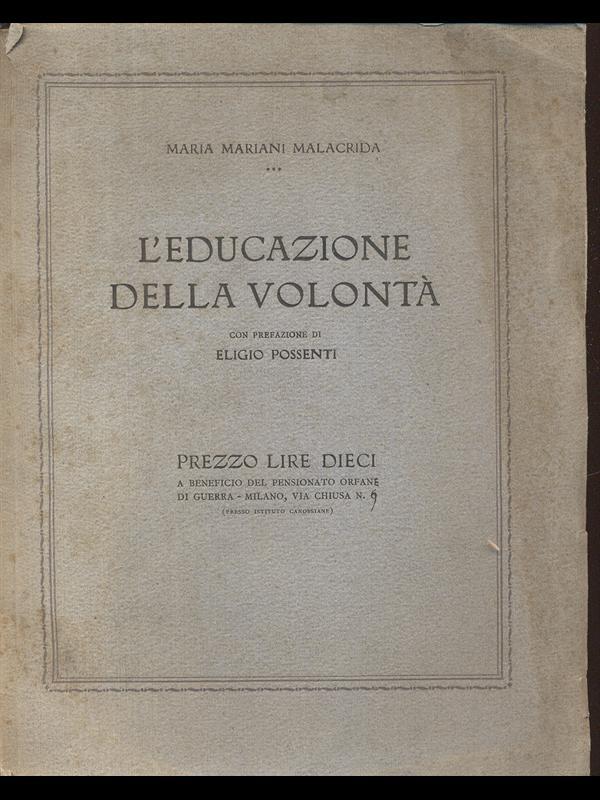 L' educazione della volontà