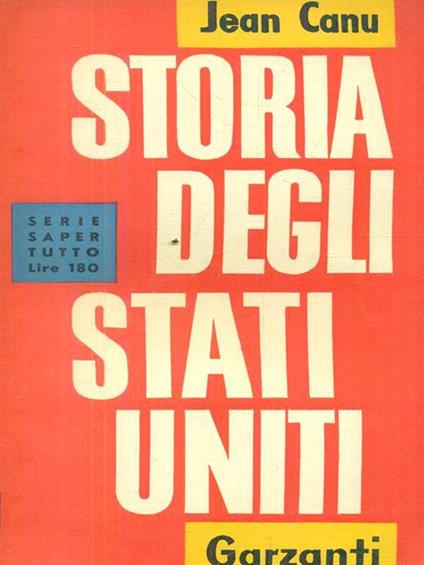 Storia degli Stati Uniti - Jean Canu - copertina