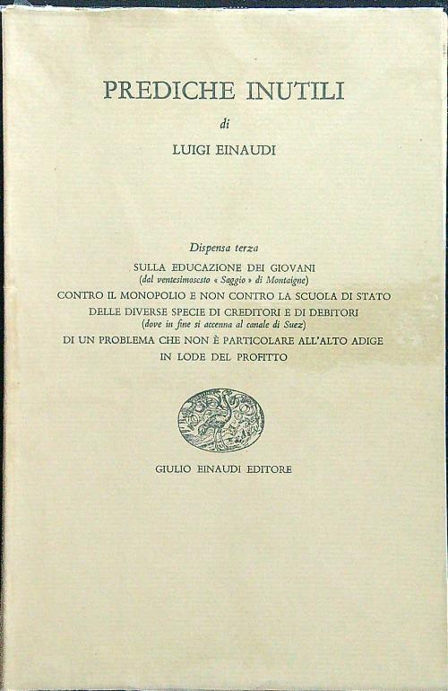 Prediche inutili. dispensa terza
