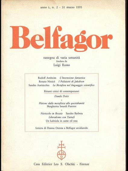 Belfagor n 296 - copertina