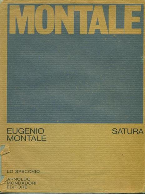 Satura - Eugenio Montale - copertina