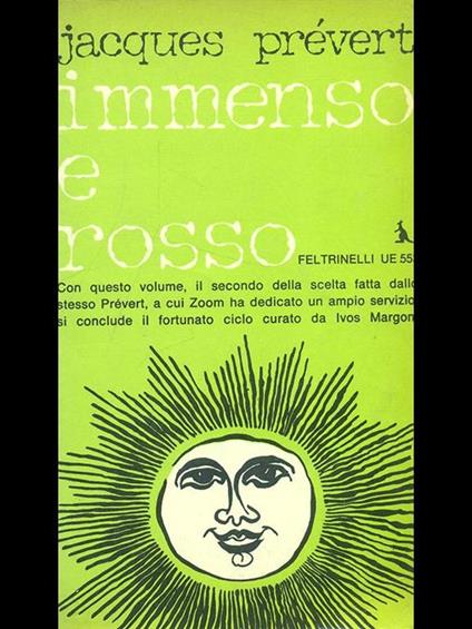 Immenso e rosso - Jacques Prévert - copertina