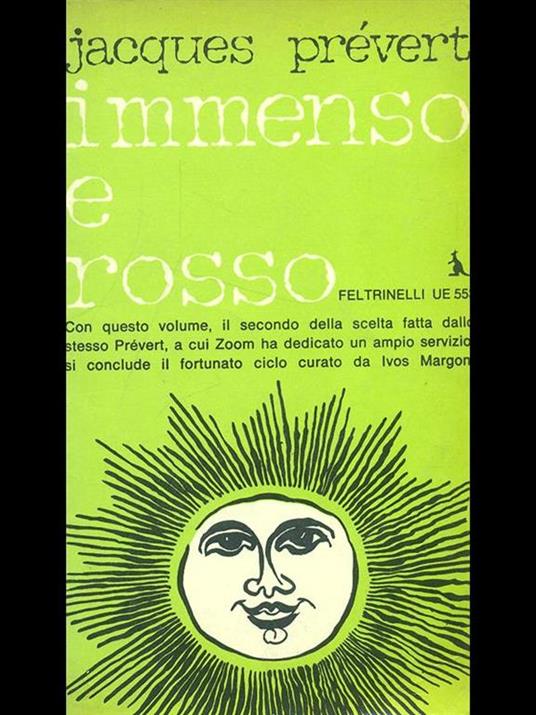 Immenso e rosso - Jacques Prévert - copertina