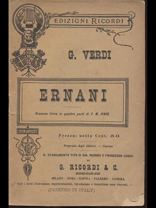 Ernani - Giuseppe Verdi - copertina