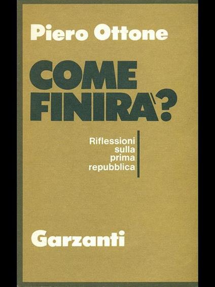 Come finirà? - Piero Ottone - copertina