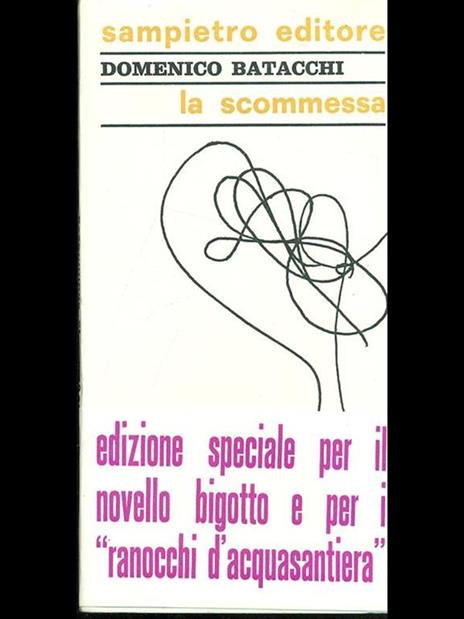 La scommessa - Domenico Batacchi - copertina