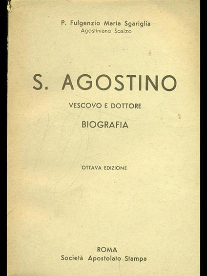 S. agostino vescovo e dottore - copertina