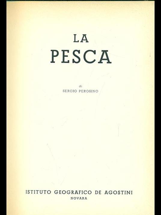 La pesca - Sergio Perosino - copertina