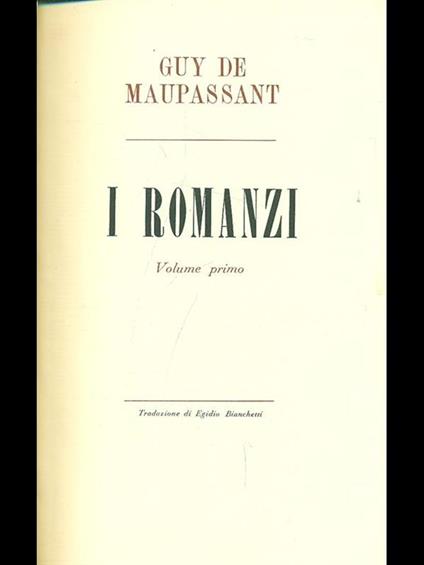 Tutti i romanzi - Guy de Maupassant - copertina