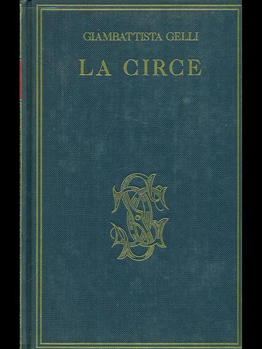 La Circe - Giambattista Gelli - copertina