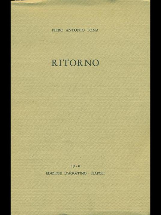 Ritorno - P. Antonio Toma - copertina