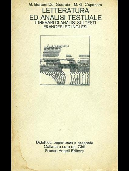 Letteratura ed analisi testuale - copertina