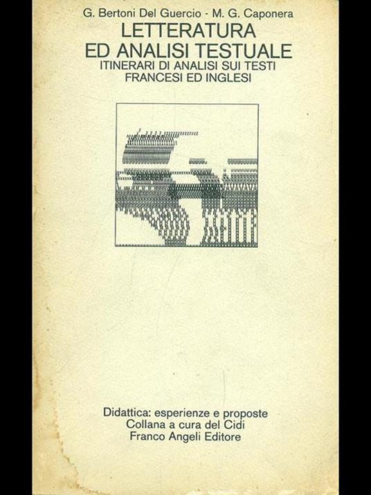 Letteratura ed analisi testuale - copertina