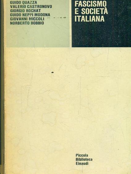 Fascismo e società italiana - copertina