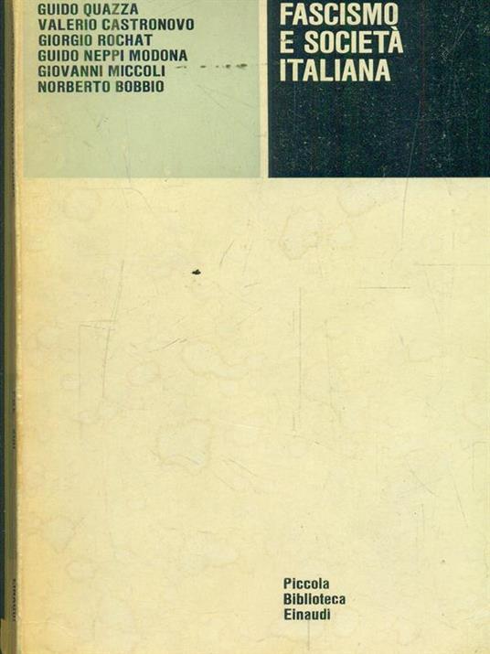 Fascismo e società italiana - copertina