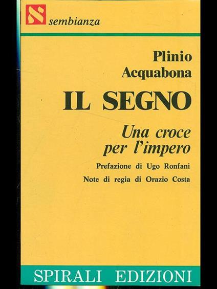 Il segno - Plinio Acquabona - copertina