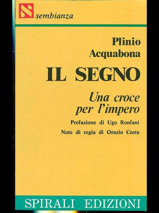 Il segno - Plinio Acquabona - copertina