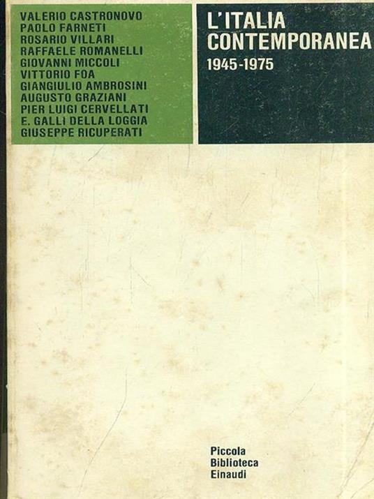 L' Italia contemporanea (1945-1975) - copertina