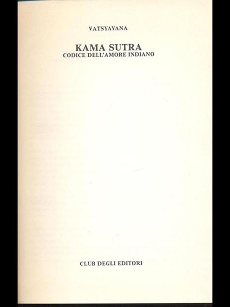 Kama Sutra - codice dell'amore indiano - Mallanaga Vatsyayana - copertina