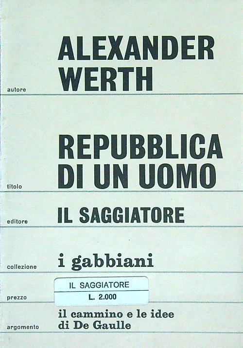 Repubblica di un uomo