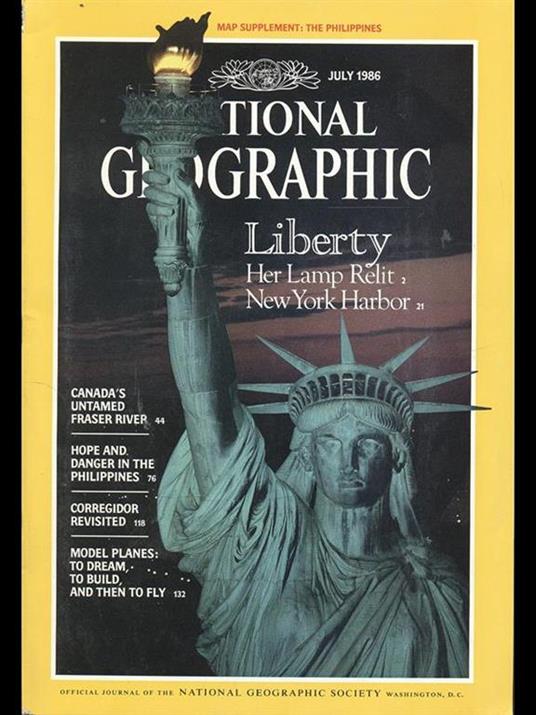 National Geographic july 1986 - copertina