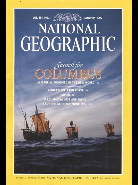 National Geographic. Vol. 181 n 1january 1992 - copertina