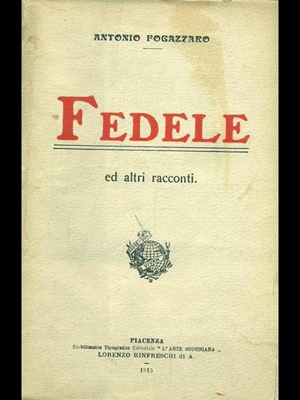 Fedele ed altri racconti - Antonio Fogazzaro - copertina