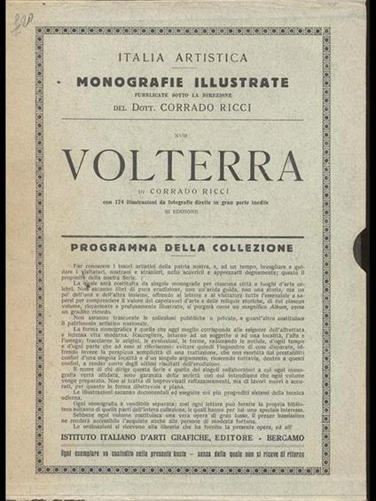 Volterra - Corrado Ricci - copertina