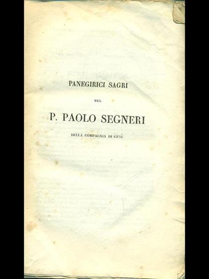Panerigi sacri - Paolo Segneri - copertina