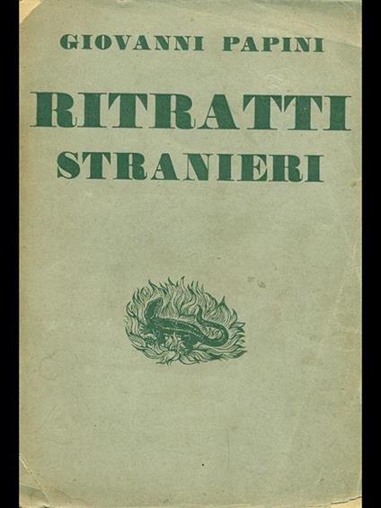 Ritratti stranieri - Giovanni Papini - copertina