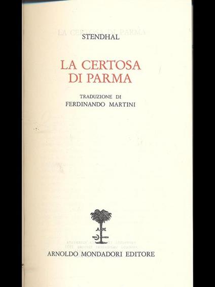 La Certosa di Parma - Stendhal - copertina