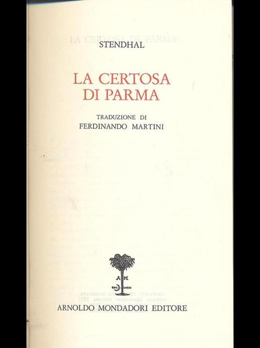 La Certosa di Parma - Stendhal - copertina