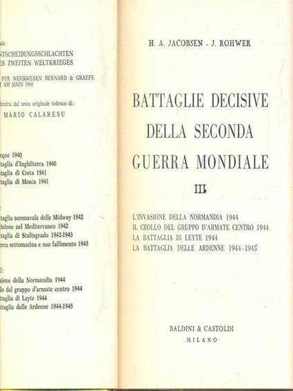 Battaglie decisive della seconda guerra mondiale. Vol 3 - copertina