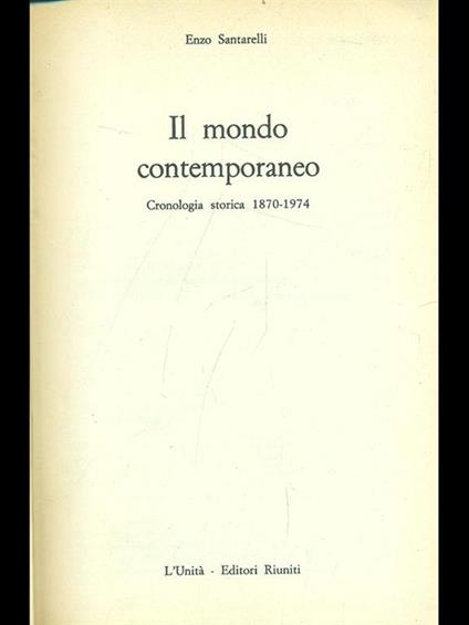 Il mondo contemporaneo - Enzo Santarelli - copertina