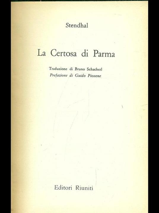 La Certosa di Parma - Stendhal - copertina