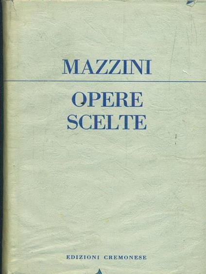 Opere scelte - Giuseppe Mazzini - copertina