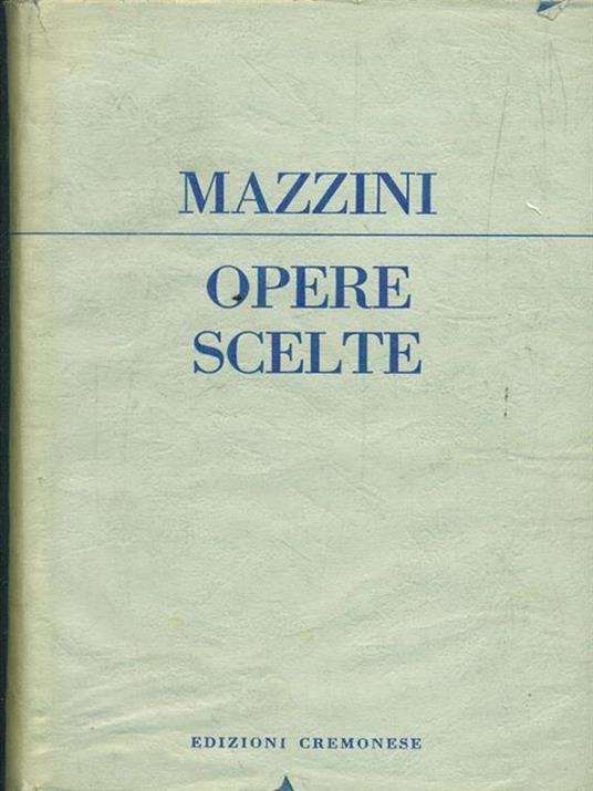Opere scelte - Giuseppe Mazzini - copertina