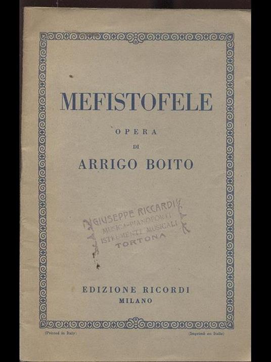 Mefistofele - Arrigo Boito - copertina