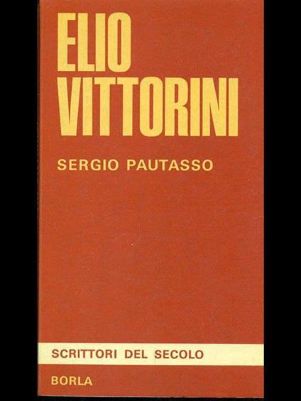 Elio Vittorini - Sergio Pautasso - copertina