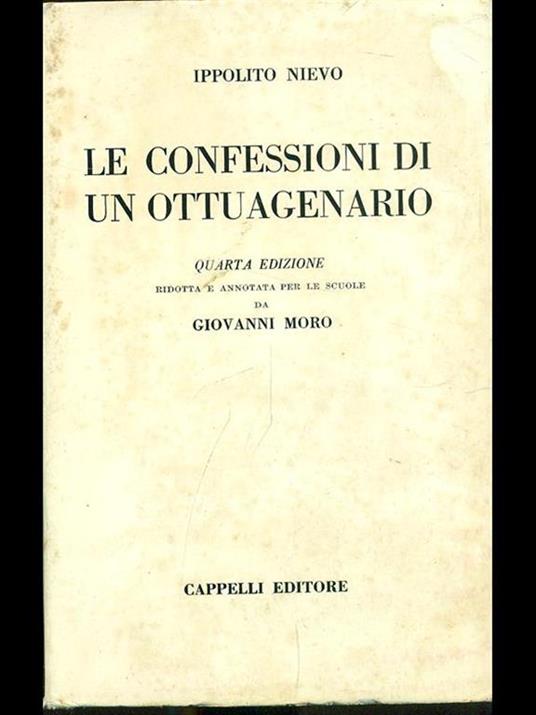 Le confessioni di un ottuagenario - Ippolito Nievo - copertina